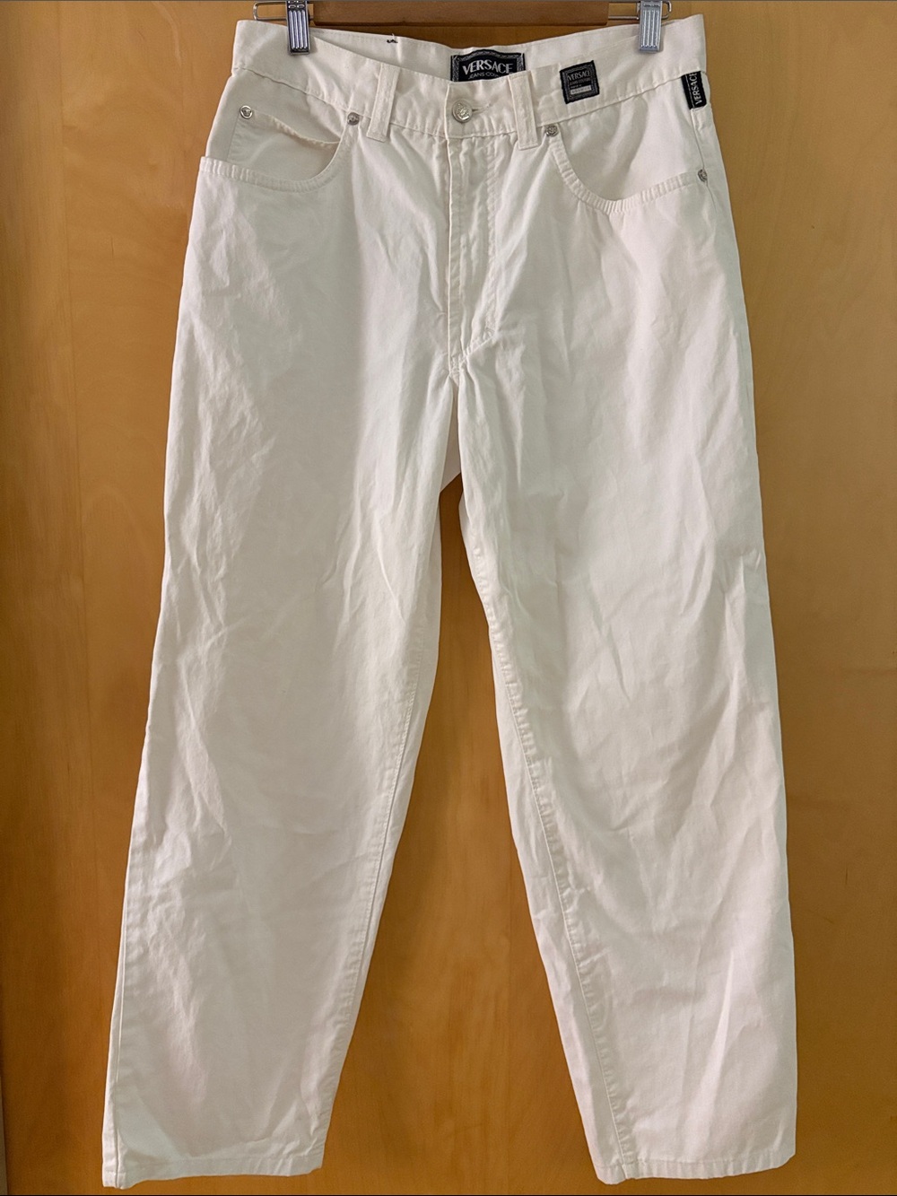 Versace women’s Off-White Straight Jeans